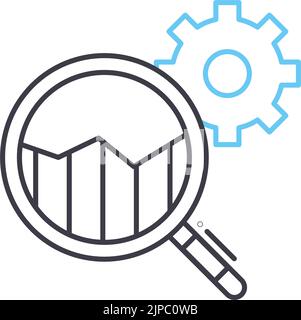 research line icon, outline symbol, vector illustration, concept sign Stock Vector