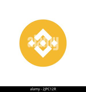 Binance Coin (BNB) cryptocurrency line icon isolated on white background. Digital currency. Stock Vector