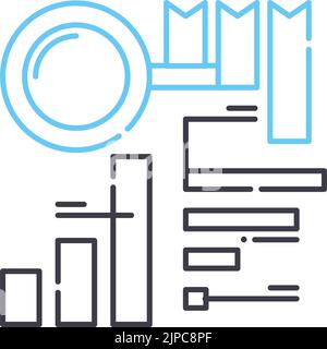 research line icon, outline symbol, vector illustration, concept sign Stock Vector