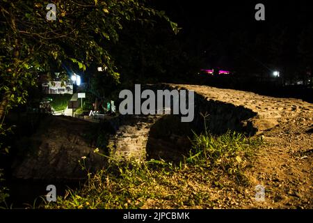 Makhuntseti Arched Bridge near Makhuntseti Waterfall located in Adjara in Georgia Stock Photo