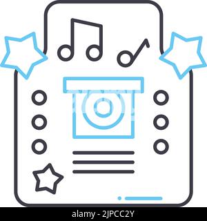 jukebox line icon, outline symbol, vector illustration, concept sign Stock Vector