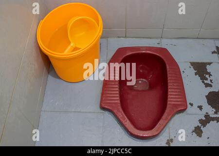 asian squat toilet for sanitary concept Stock Photo