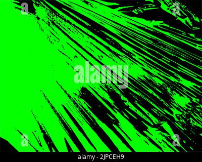 Black and green stretched plastic film. Urban vector grunge background. Stock Vector
