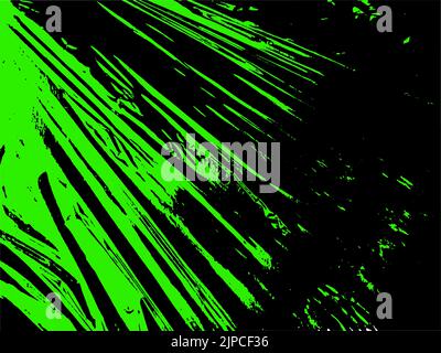 Black and green stretched plastic film. Urban vector grunge background. Stock Vector