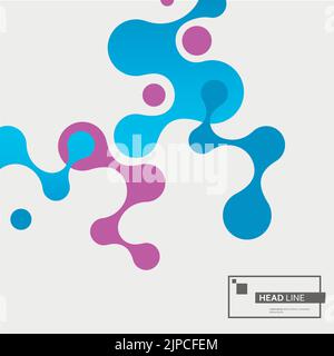 Modern abstract pattern with blue molecules together. Modern communication technology. Medical research Stock Vector