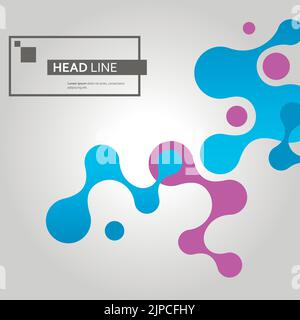 Modern abstract pattern with blue molecules together. Modern communication technology. Medical research Stock Vector
