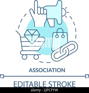 Association turquoise concept icon Stock Vector