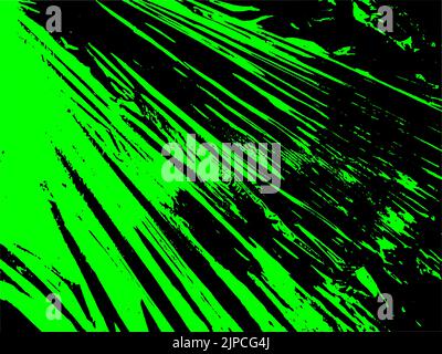 Black and green stretched plastic film. Urban vector grunge background. Stock Vector