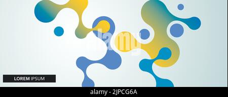 Blue molecules. Medical research. Modern communication technology Stock Vector