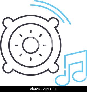 music line icon, outline symbol, vector illustration, concept sign Stock Vector