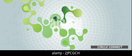 Modern molecules green. Abstract tech background. Futuristic design. Technology background Stock Vector