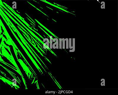 Black and green stretched plastic film. Urban vector grunge background. Stock Vector