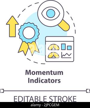 Momentum indicators concept icon Stock Vector