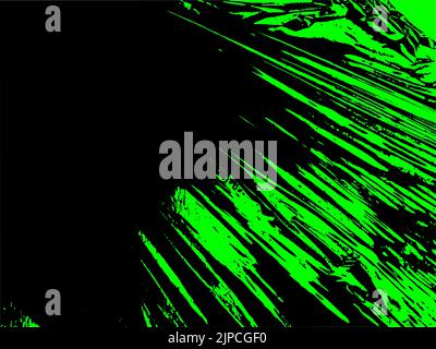 Black and green stretched plastic film. Urban vector grunge background. Stock Vector