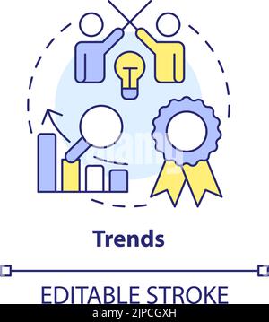 Trends concept icon Stock Vector
