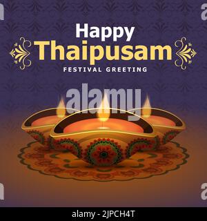 Happy Thaipusam card New Design 2023 Stock Photo