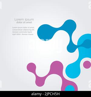 Abstract blue geometric background. Medical research Stock Vector