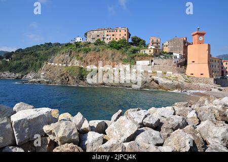 Village of Rio Marina on Island of Elba,Tuscany,mediterranean Sea,Italy Stock Photo