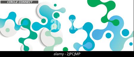 Modern molecules green. Abstract tech background. Futuristic design. Technology background Stock Vector