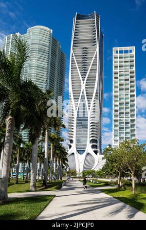 One Museum Plaza,Frost Sience Museum and Perez Art Museum,Downtown Miami Miami City,  South Florida,USA Stock Photo