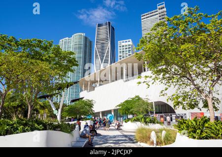 Skyline,One Museum Plaza,Frost Science Museum and Perez Art Museum,Downtown Miami Miami City,  South Florida,USA Stock Photo