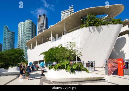 Skyline,One Museum Plaza,Frost Science Museum and Perez Art Museum,Downtown Miami Miami City,  South Florida,USA Stock Photo