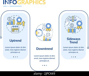 Types of trends rectangle infographic template Stock Vector