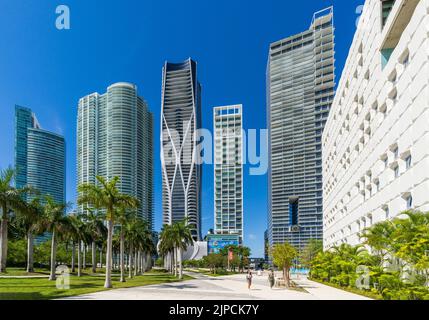 One Museum Plaza,Frost Sience Museum and Perez Art Museum,Downtown Miami Miami City,  South Florida,USA Stock Photo