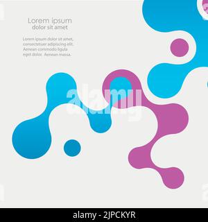 Modern abstract pattern with blue molecules together. Modern communication technology. Medical research Stock Vector