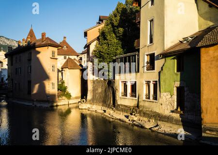 Street scene in Annecy downtown (French Alps) Stock Photo