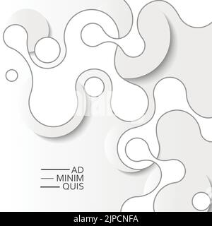 Modern abstract banner with molecular structure on white background. Modern vector illustration Stock Vector