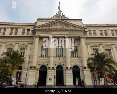 Facade of the Faculty of Economics, Buenos Aires University UBA, Argentina. Public building  in eclectic architecture style dating from 1908 . Stock Photo