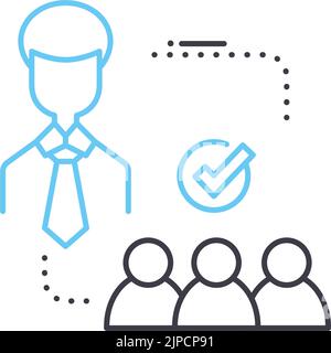 lobbying interest line icon, outline symbol, vector illustration, concept sign Stock Vector