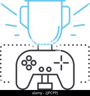 gameplay line icon, outline symbol, vector illustration, concept sign Stock Vector