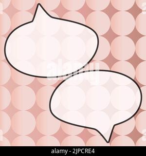 Design Drawing Of Some Comic Frames As Background With Speech Bubbles Stock Photo