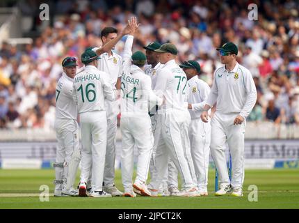 South Africa's Marco Jansen Celebrates The Wicket Of India's Virat 