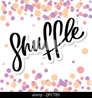 Shuffle dance letter. Abstract modern art design. Banner Stock Vector