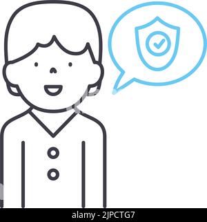 regularity awareness line icon, outline symbol, vector illustration, concept sign Stock Vector