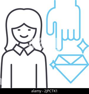 talent development line icon, outline symbol, vector illustration ...