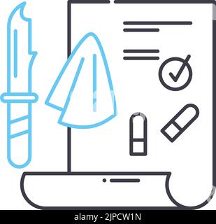 real evidence line icon, outline symbol, vector illustration, concept sign Stock Vector