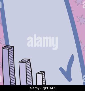 Abstract Graph Presenting Progress, Moving Forward And Improving Concept Stock Vector