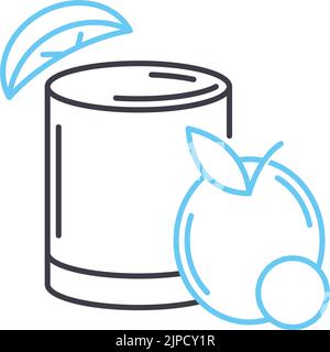 juice line icon, outline symbol, vector illustration, concept sign Stock Vector