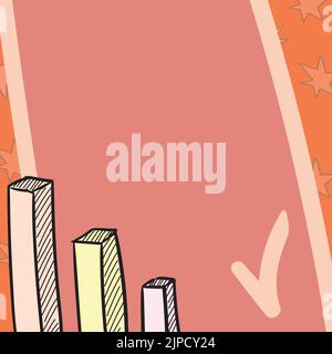 Abstract Graph Presenting Progress, Moving Forward And Improving Concept Stock Vector