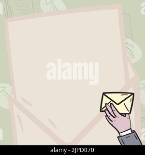 Professional Holding Letter And Envelope With Memorandum Stock Vector