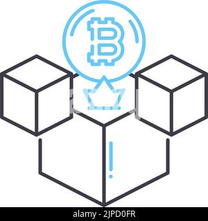 genesis blocking line icon, outline symbol, vector illustration, concept sign Stock Vector