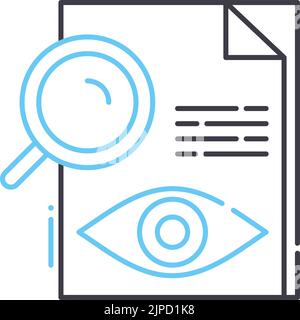 research line icon, outline symbol, vector illustration, concept sign Stock Vector
