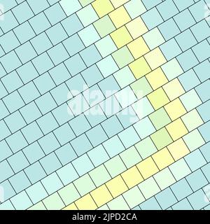 abstract squared Colorful palette brick wall texture background with geometric decorative illustration of Offset Quads grid pattern background design Stock Photo