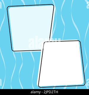 Design Drawing Of Some Comic Frames As Background With Speech Bubbles Stock Photo