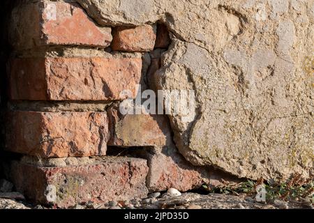 Cracked wall Stock Photo