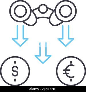 opportunity search line icon, outline symbol, vector illustration, concept sign Stock Vector